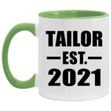 Tailor Established EST. 2021 - 11oz Accent Mug Green