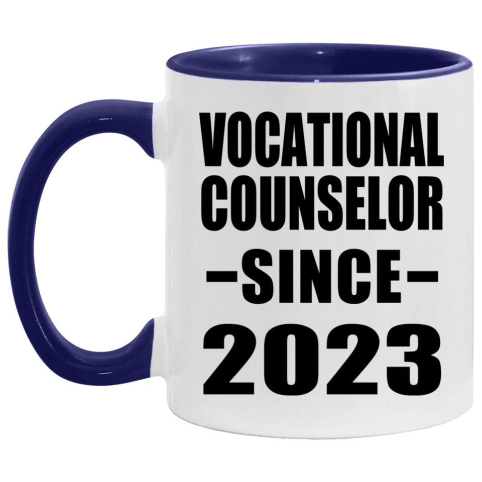 Vocational Counselor Since 2023 - 11oz Accent Mug Purple