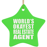 World's Okayest Real Estate Agent - Star Ornament