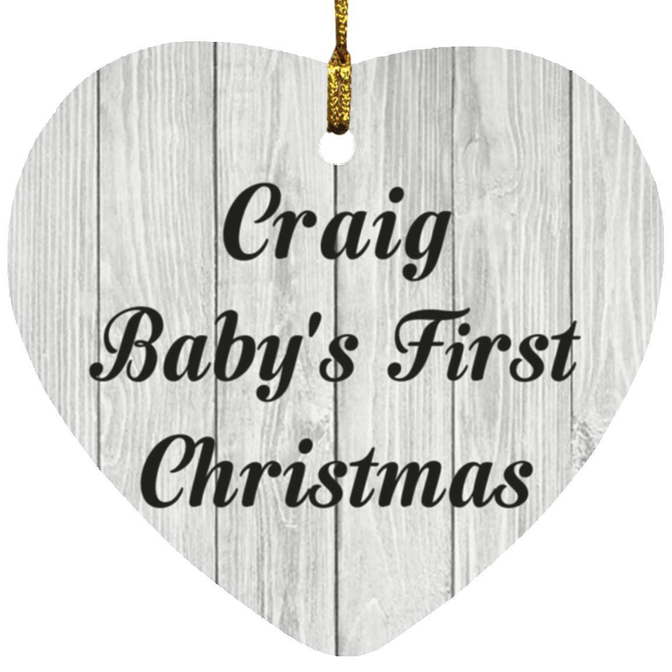 Craig Baby's First Christmas - Heart Ornament F