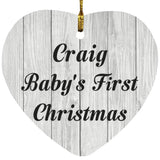 Craig Baby's First Christmas - Heart Ornament F