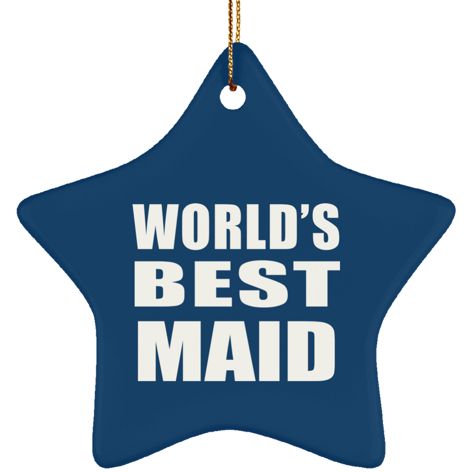 World's Best Maid - Star Ornament