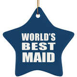 World's Best Maid - Star Ornament