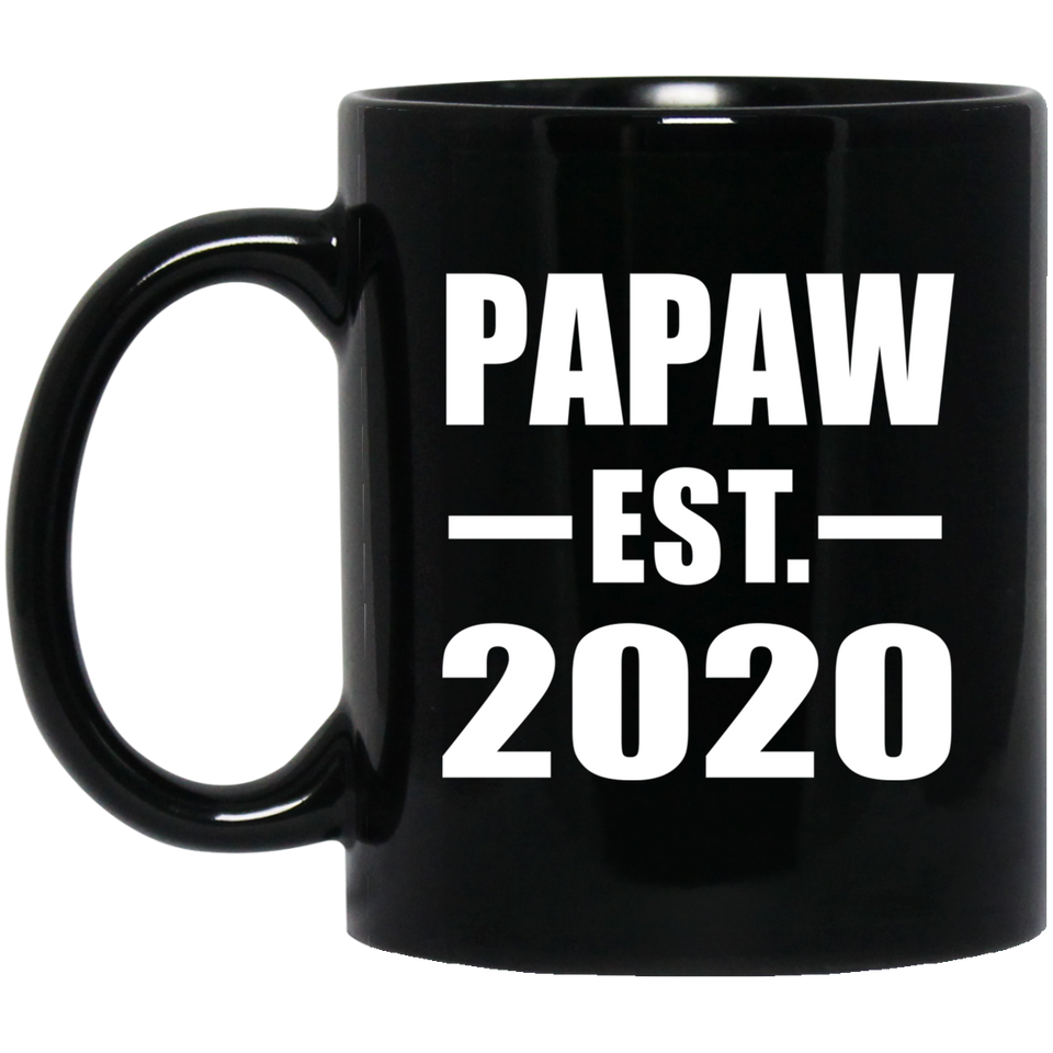 Papaw Established EST. 2020 - 11oz Coffee Mug Black