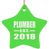 Plumber Established EST. 2018 - Star Ornament