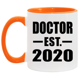 Doctor Established EST. 2020 - 11oz Accent Mug Orange