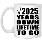 45th Anniversary Square Root of 2025 Years Lifetime To Go - 11oz Coffee Mug