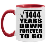 38th Anniversary Square Root of 1444 Years Down Forever To Go - 11oz Accent Mug Red