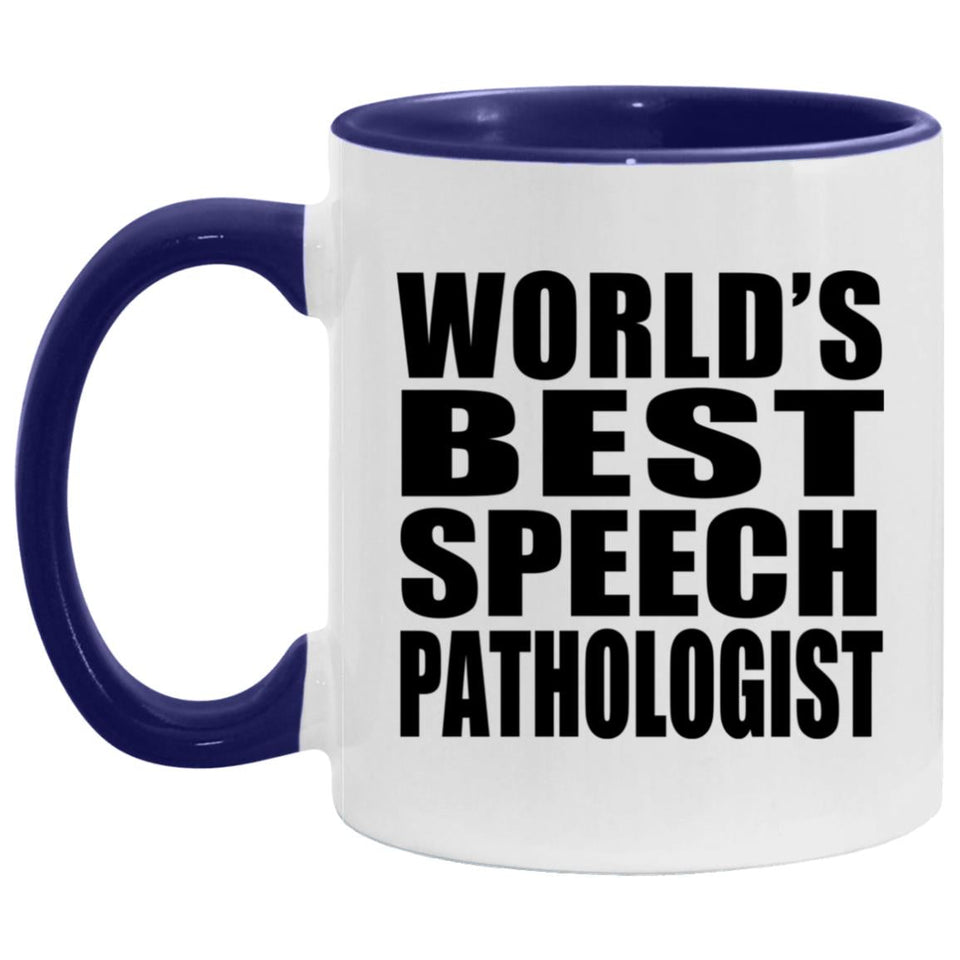 World's Best Speech Pathologist - 11oz Accent Mug Purple