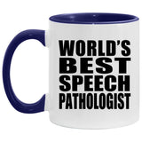 World's Best Speech Pathologist - 11oz Accent Mug Purple