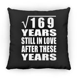 13th Anniversary Square Root of 169 Years Still In Love - Throw Pillow Black