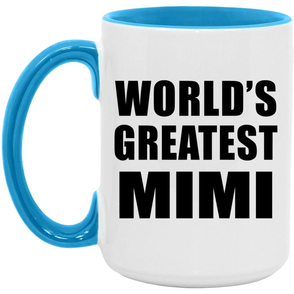 World's Greatest Mimi - 15oz Accent Mug Blue