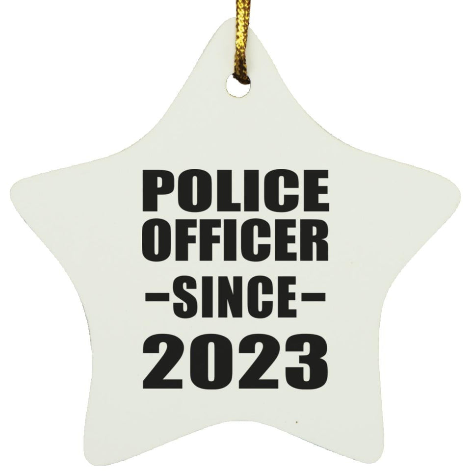Police Officer Since 2023 - Star Ornament