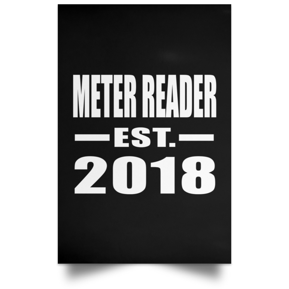 Meter Reader Established EST. 2018 - Poster Portrait