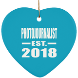 Photojournalist Established EST. 2018 - Heart Ornament