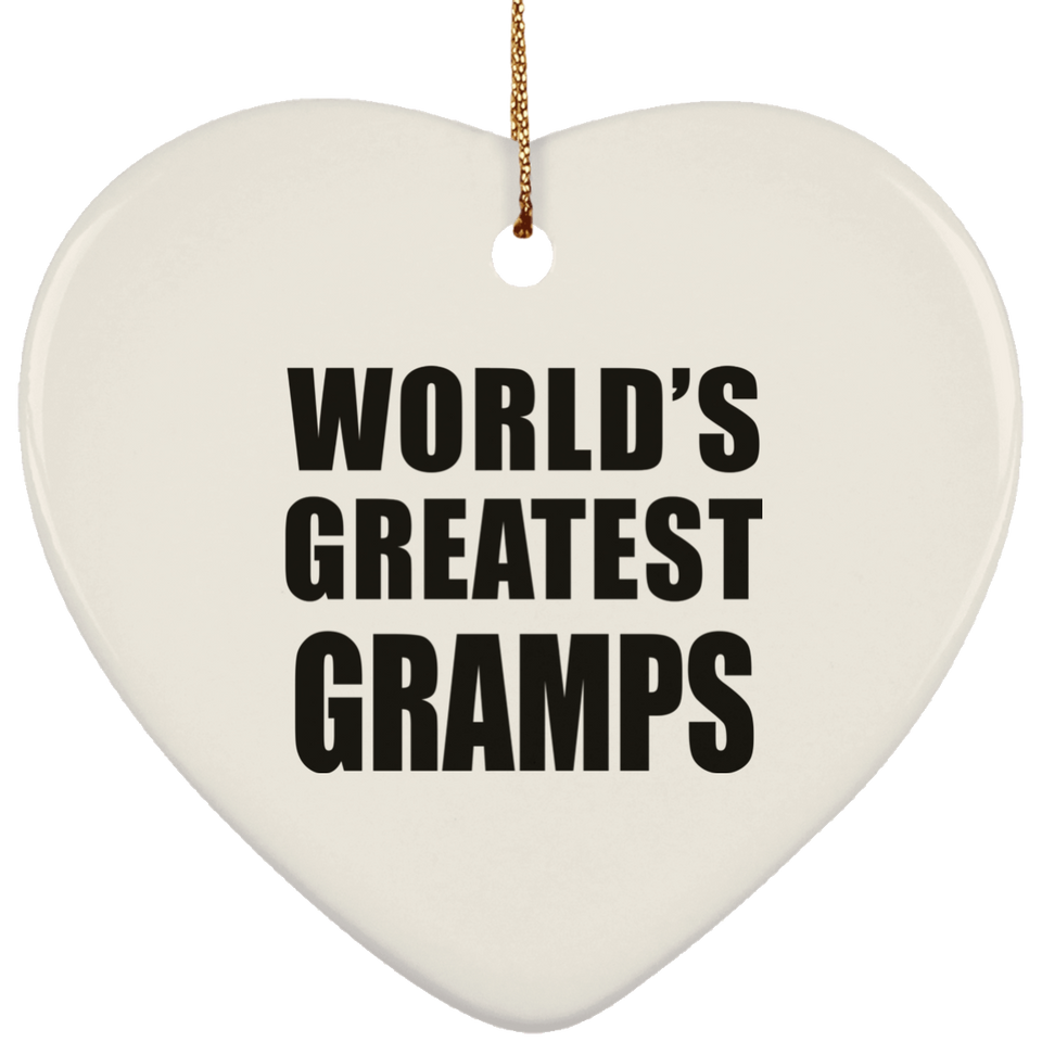World's Greatest Gramps - Heart Ornament