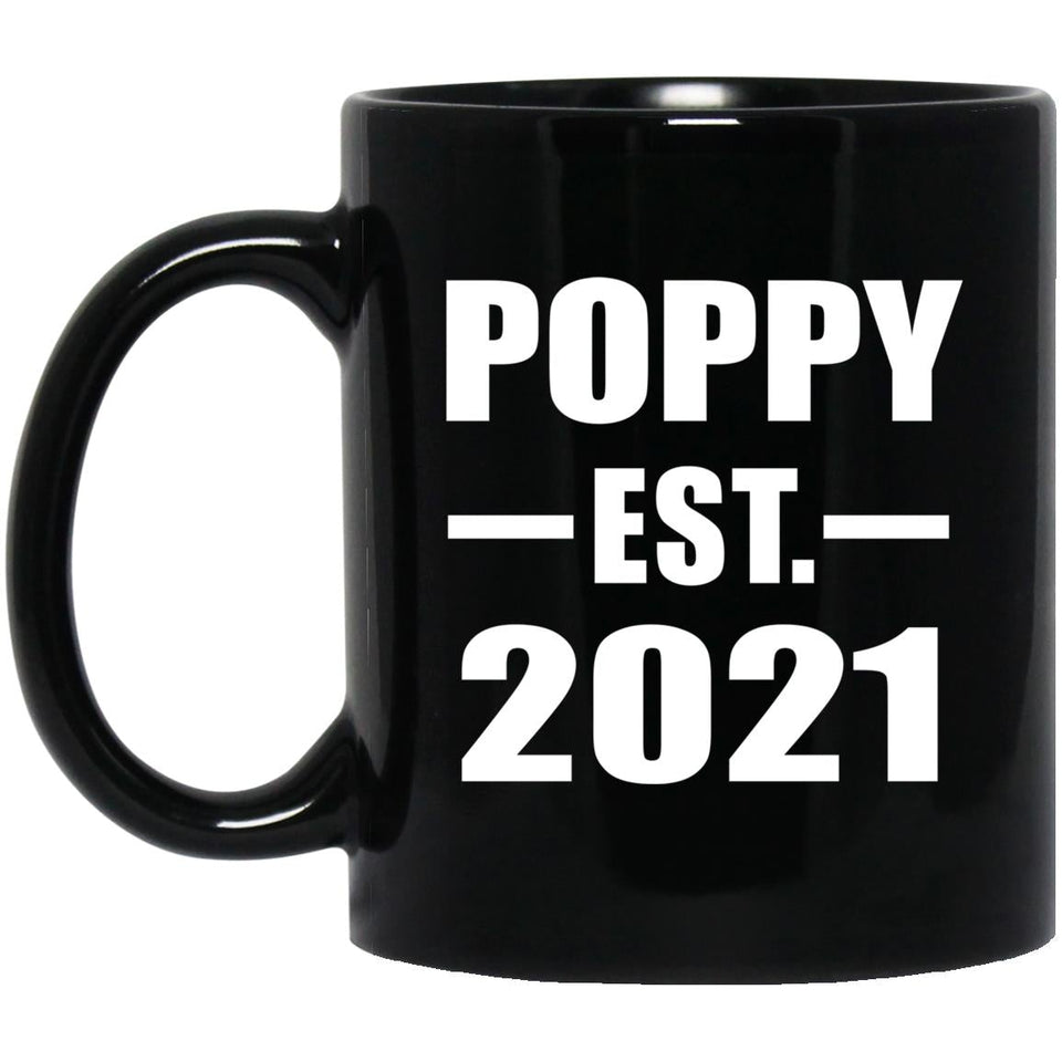 Poppy Established EST. 2021 - 11oz Coffee Mug Black