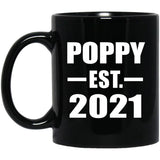 Poppy Established EST. 2021 - 11oz Coffee Mug Black