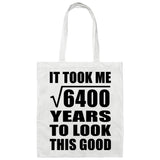 80th Birthday Took Square Root of 6400 Years To Look Good - Tote Bag White