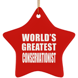World's Greatest Conservationist - Star Ornament
