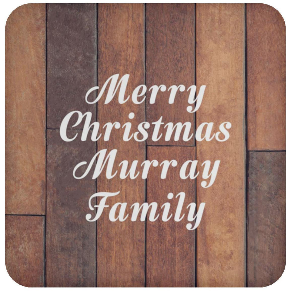 Merry Christmas Murray Family - Drink Coaster E