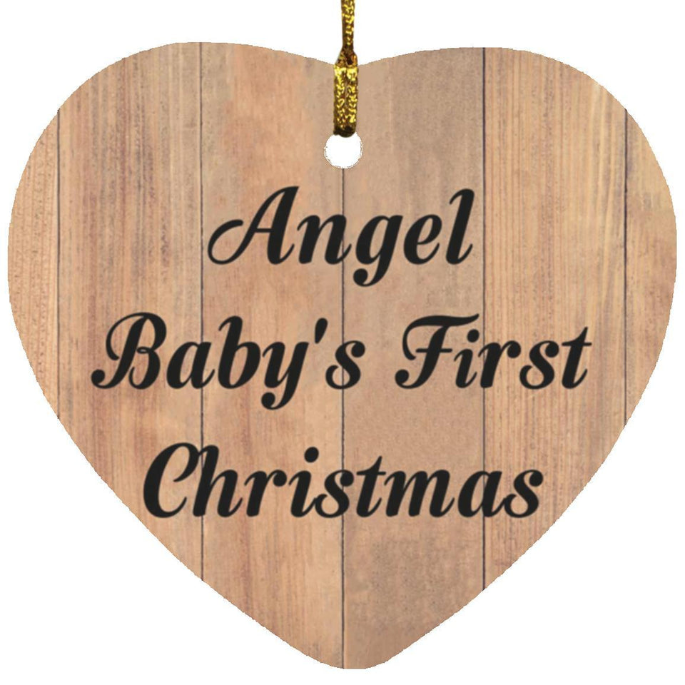 Angel Baby's First Christmas - Heart Ornament C