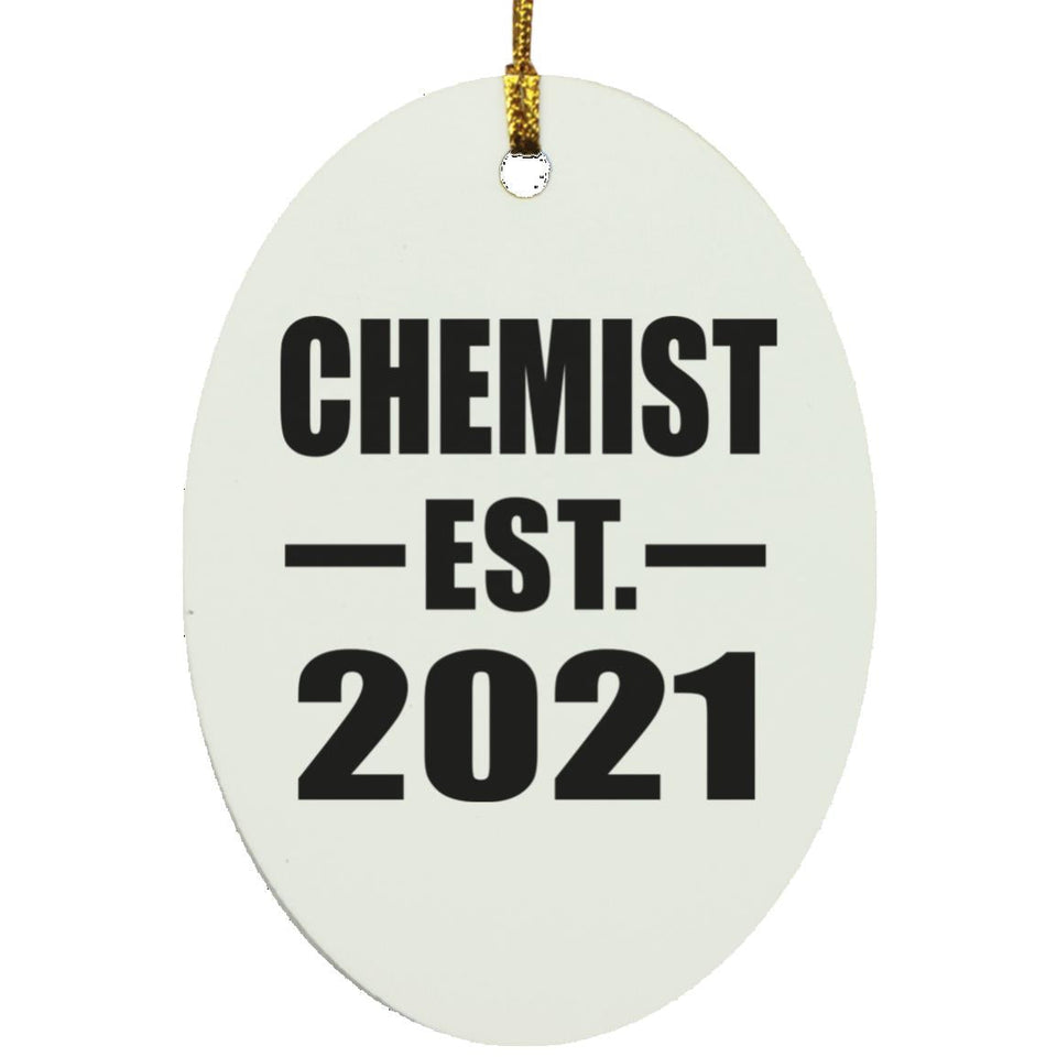 Chemist Established EST. 2021 - Oval Ornament