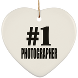 Number One #1 Photographer - Heart Ornament
