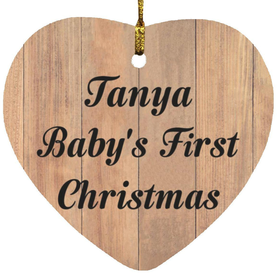 Tanya Baby's First Christmas - Heart Ornament C