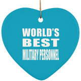 World's Best Military Personnel - Heart Ornament