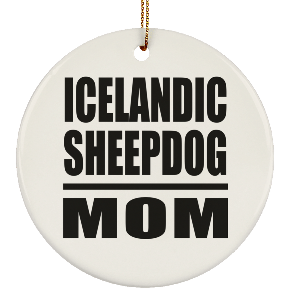 Icelandic Sheepdog Mom - Circle Ornament