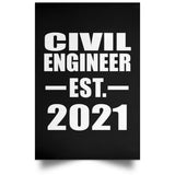 Civil Engineer Established EST. 2021 - Poster Portrait