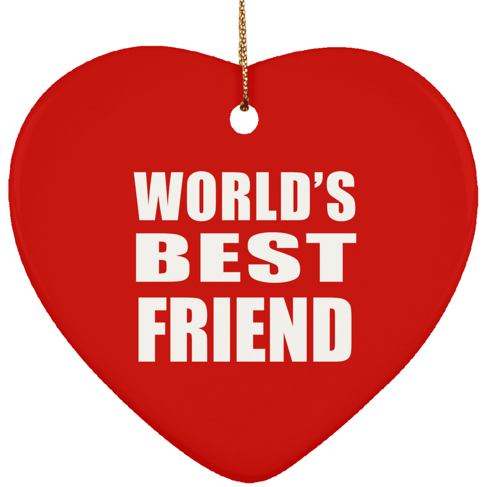World's Best Friend - Heart Ornament