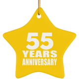 55th Anniversary 55 Years - Star Ornament
