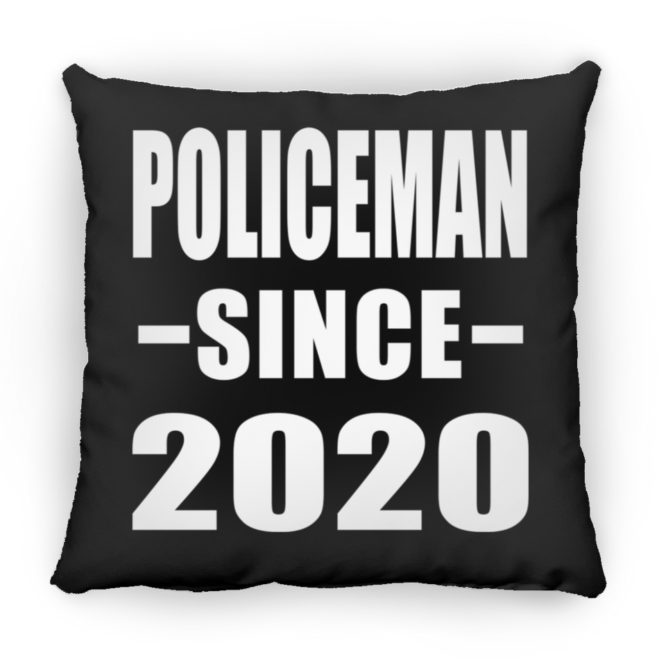 Policeman Since 2020 - Throw Pillow Black
