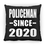 Policeman Since 2020 - Throw Pillow Black
