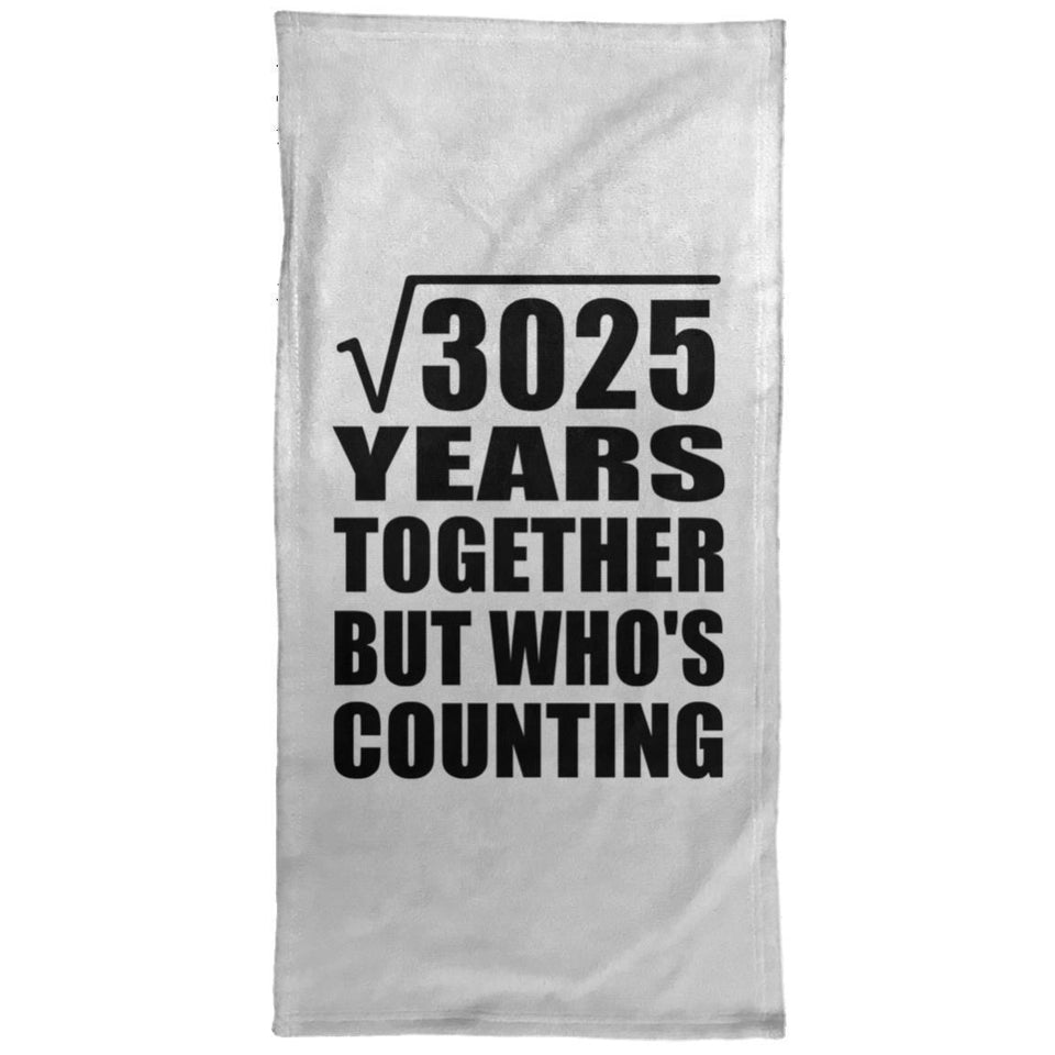 55th Anniversary Square Root of 3025 Years Who's Counting - Hand Towel