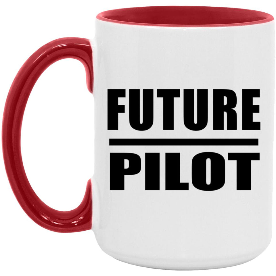 Future Pilot - 15oz Accent Mug Red