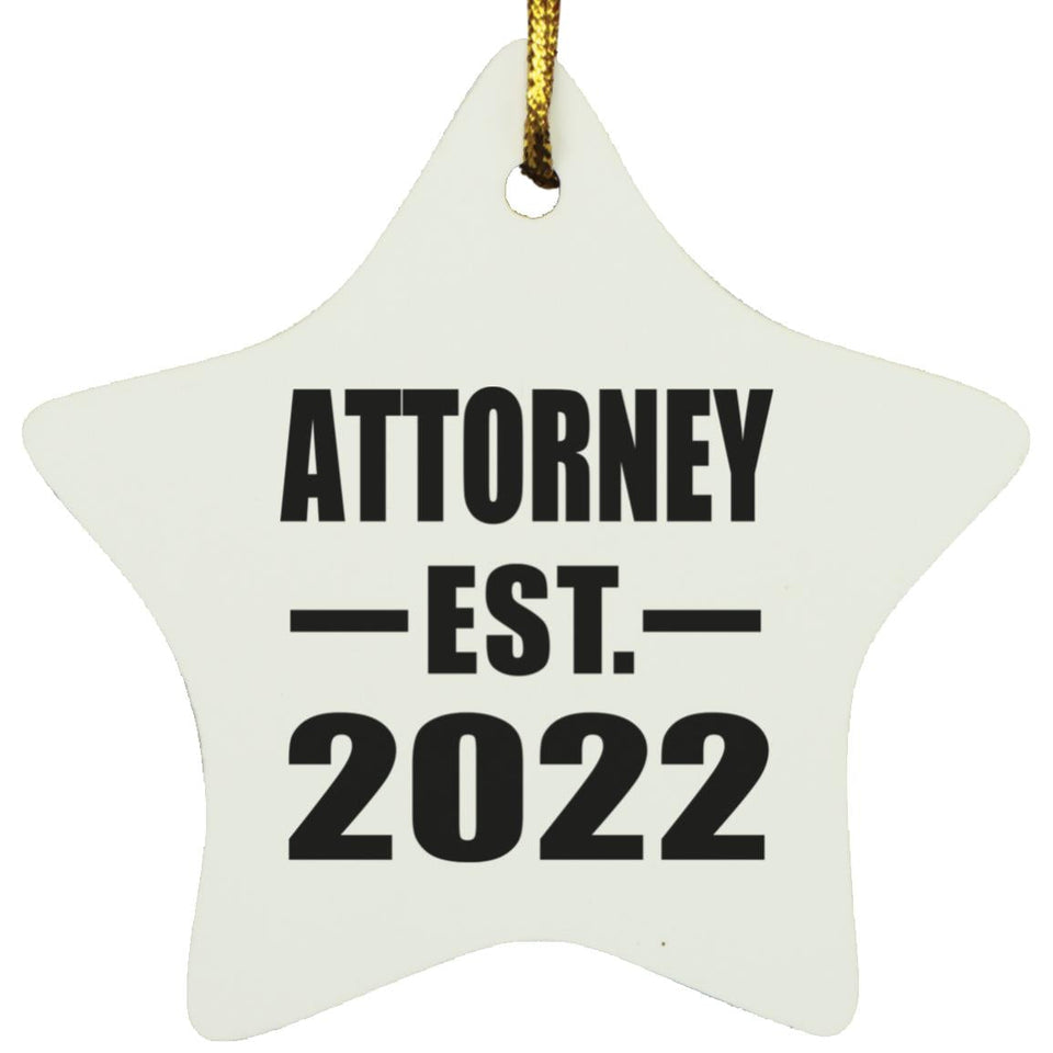 Attorney Established EST. 2022 - Star Ornament