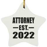 Attorney Established EST. 2022 - Star Ornament