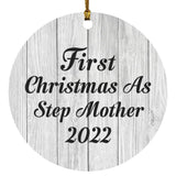 First Christmas As Step Mother 2022 - Circle Ornament F