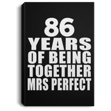86th Anniversary 86 Years Of Being Mrs Perfect - Canvas Portrait
