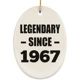 57th Birthday Legendary Since 1967 - Oval Ornament