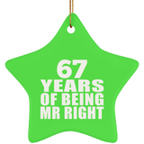67th Anniversary 67 Years Of Being Mr Right - Star Ornament