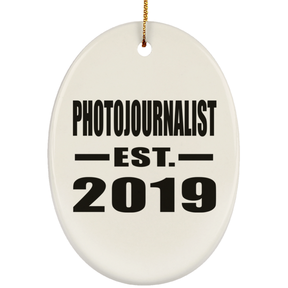 Photojournalist Established EST. 2019 - Oval Ornament
