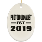 Photojournalist Established EST. 2019 - Oval Ornament
