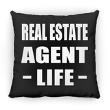 Real Estate Agent Life - Throw Pillow Black