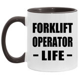 Forklift Operator Life - 11oz Accent Mug Black
