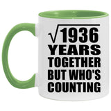 44th Anniversary Square Root of 1936 Years Who's Counting - 11oz Accent Mug Green