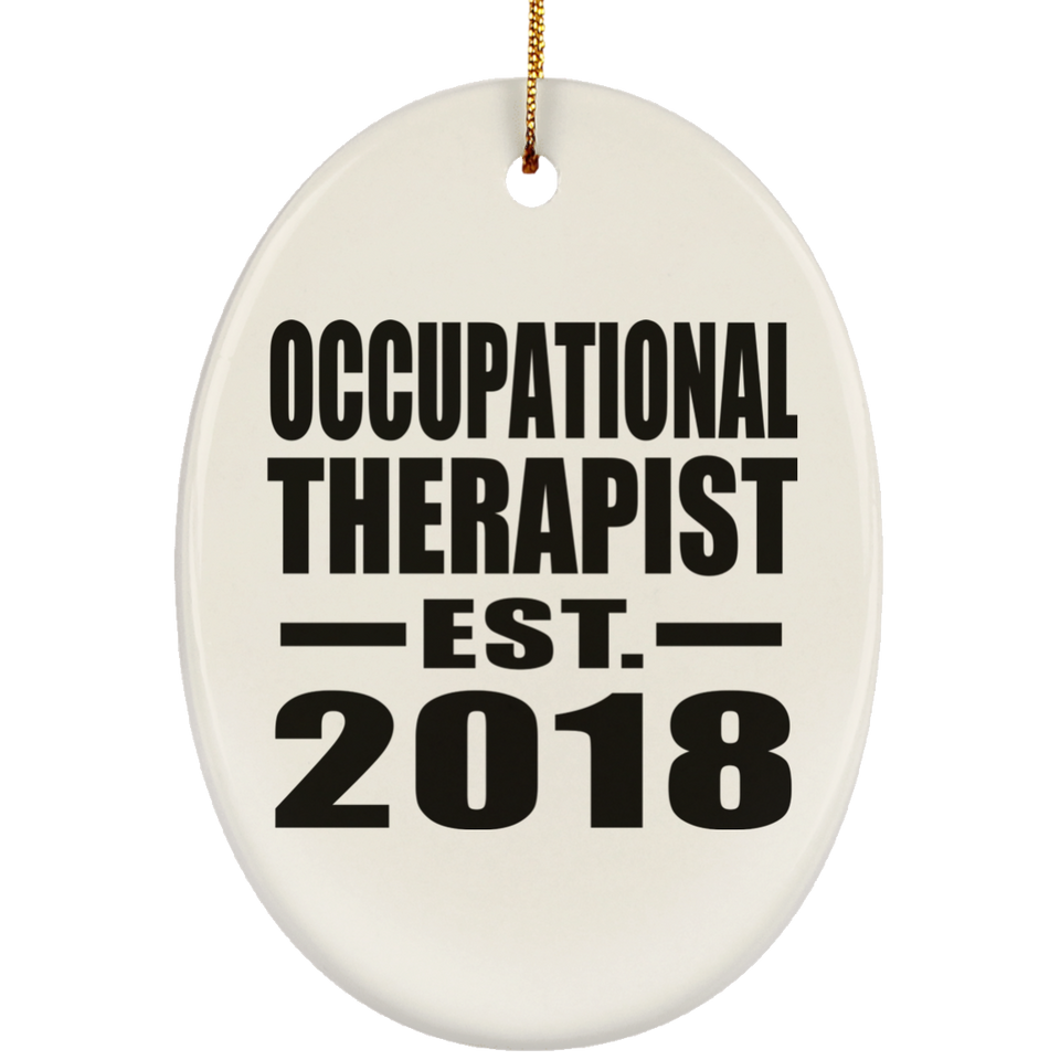 Occupational Therapist Established EST. 2018 - Oval Ornament